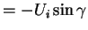 $\displaystyle = -U_i \sin \gamma$