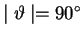 $ \mid\vartheta\mid = 90^\circ$